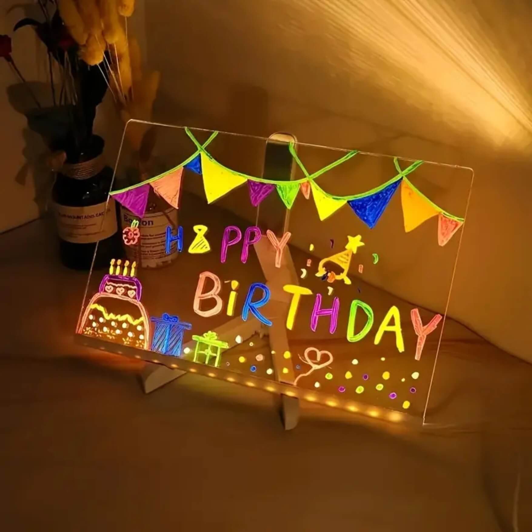 Led Glow Acrylic Drawing Board Erasable Light Up Sketch Tablet Kids Diy Illuminated Writing Night Board 6 - Image 2