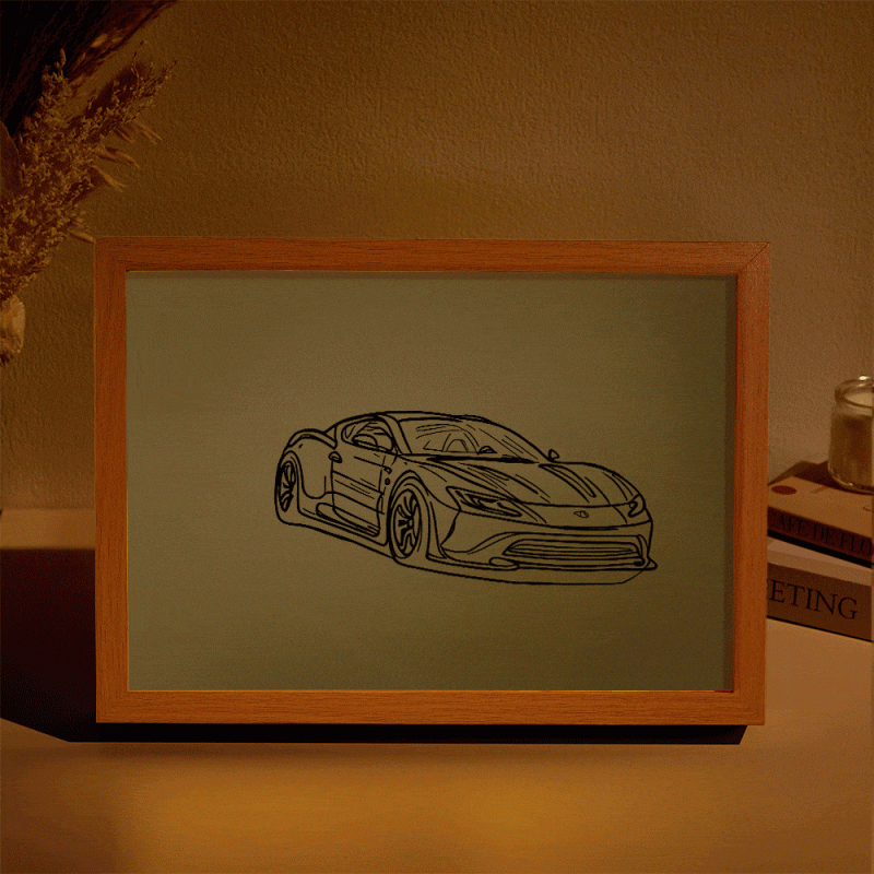 Custom Lamps with Photo Personalized Portraits Miracle Night Light Cool Sports Car Light Art Painting The Best Gift for Car Lovers for Him