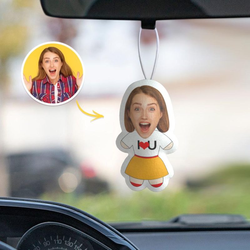 Custom Car Air Freshener with Face Personalizd Gifts for Her I Love U