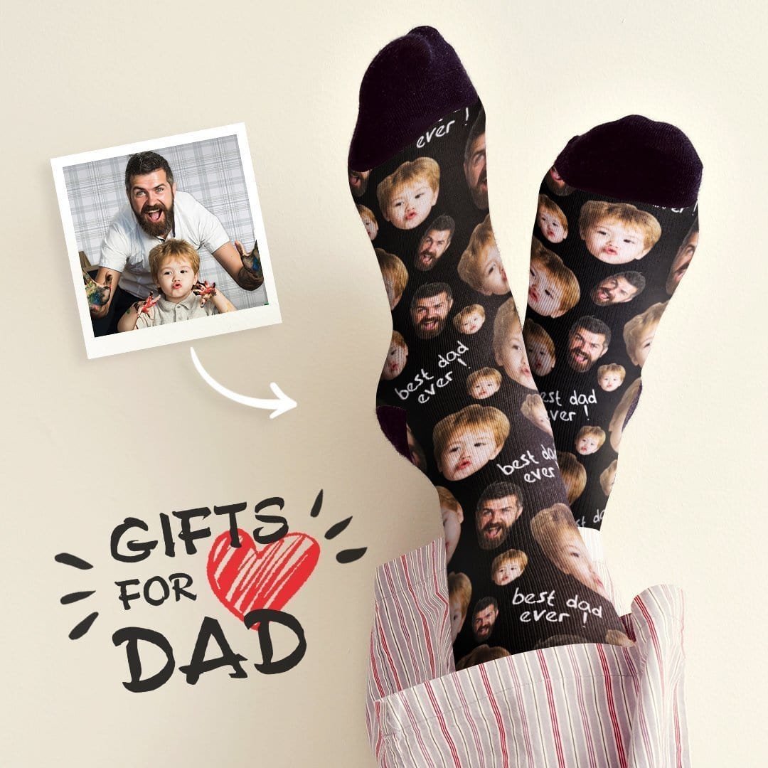 Father's Day Socks Custom Face Socks 3D Preview To The Best Dad Father's Day Gifts
