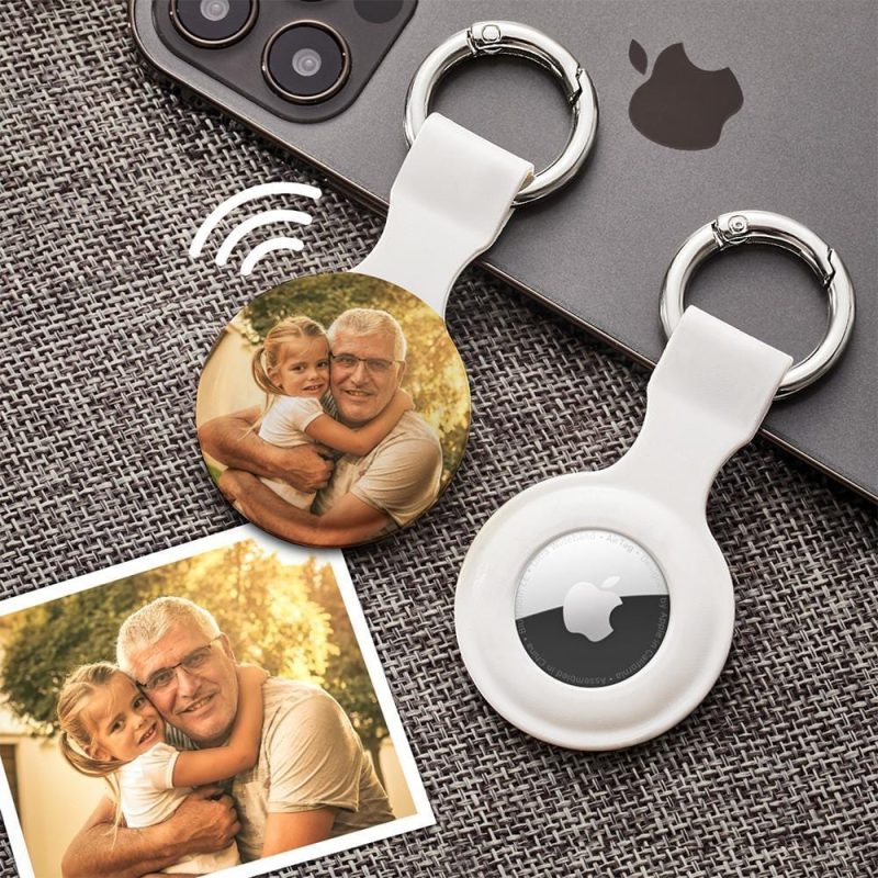 Custom Photo Airtag Case Gifts For Grandpa – Waterproof