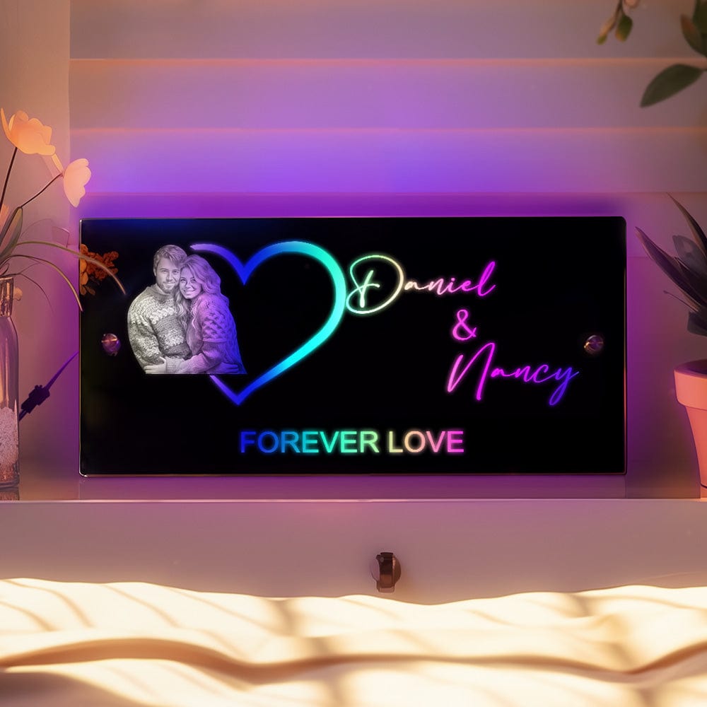 Custom Photo Mirror Light with Name Personalized Gift for Her