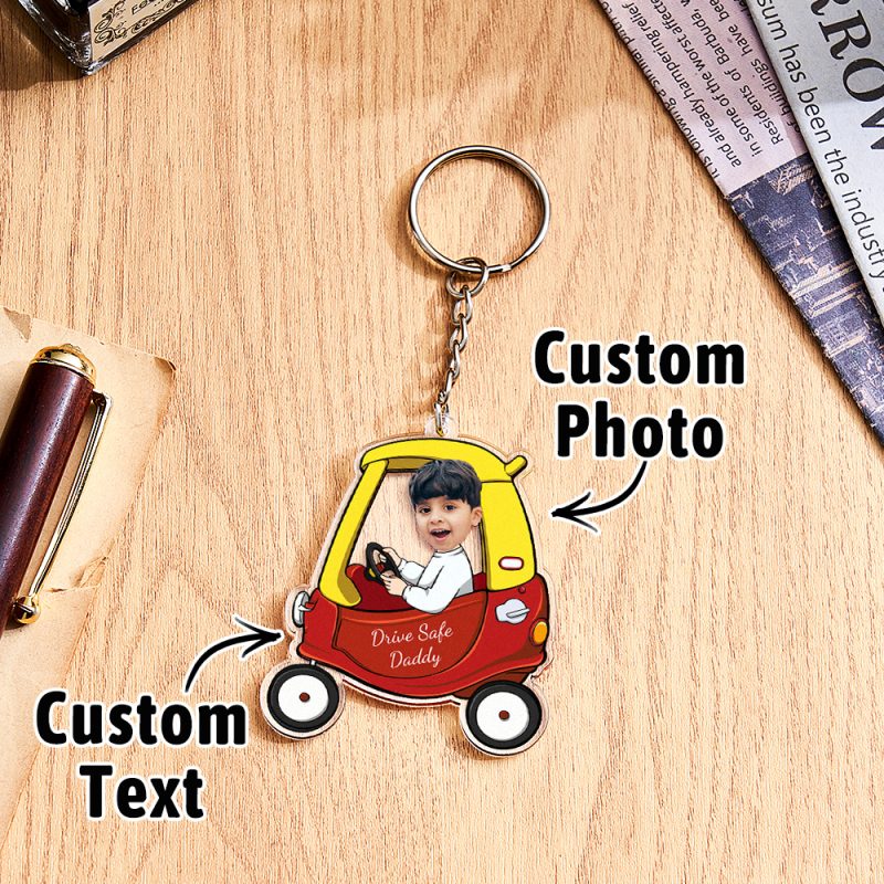 Personalized Drive Safe Keychain Custom Car Style Keychain Gifts for Dad
