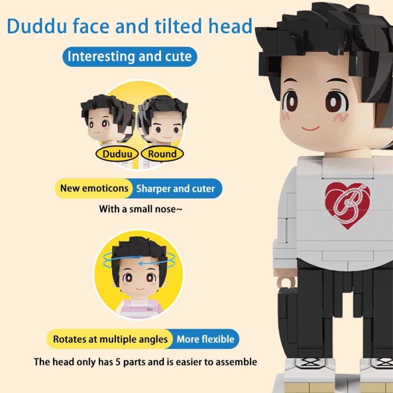 Personalized Photo Duddu Brick Figures Customization Romantic Gifts Diy Single Duddu Brick Figures Love Couple