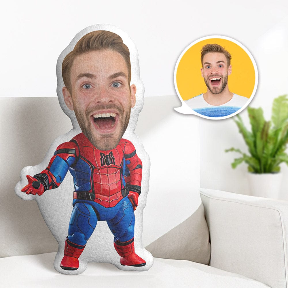 Custom Face Pillow Personalized Photo Pillow Reach Out Spider-Man MiniMe Pillow Gifts for Him