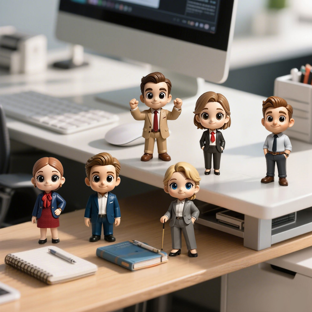 Photo to 3D Mini Figure Gift Idea for Coworkers or Office Desk Display - Image 2