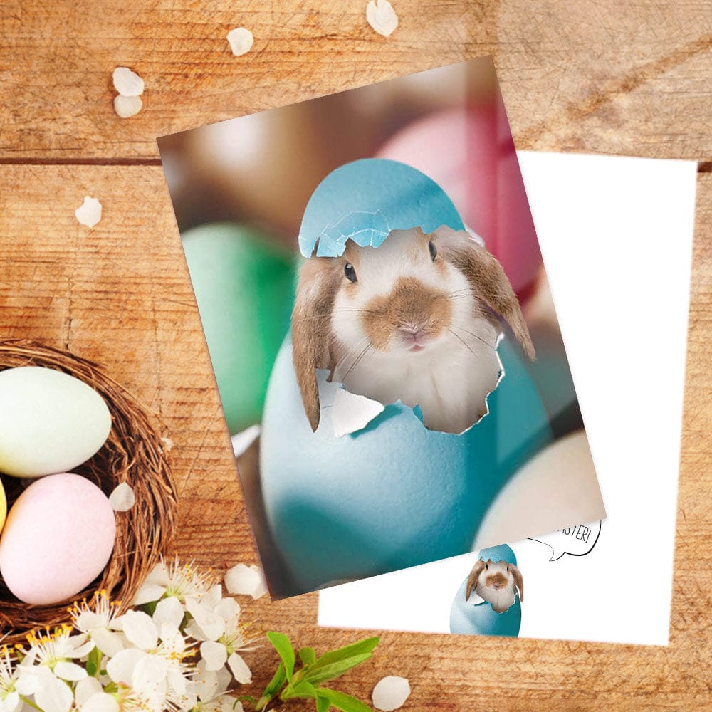 Happy Easter Card Easter Egg Card Easter Bunny Card