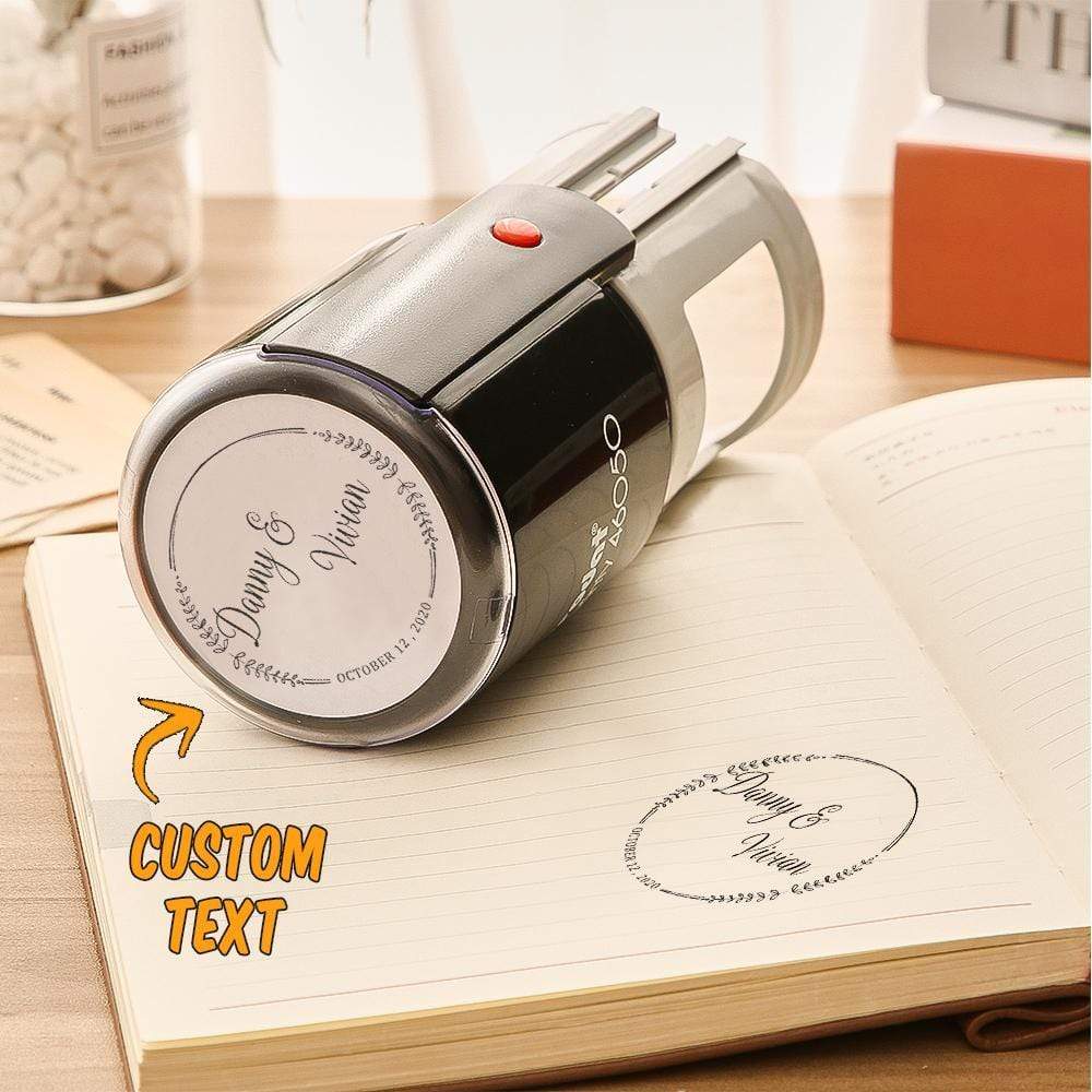Custom Wedding Stamp Self Inking Stamp Wedding Gifts 5 Colors - Image 2