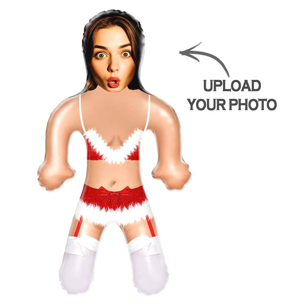 Custom Christmas Lingerie Blow Up Doll Funny Inflatable Doll Face Air Minime Doll Christmas Gift - Image 2