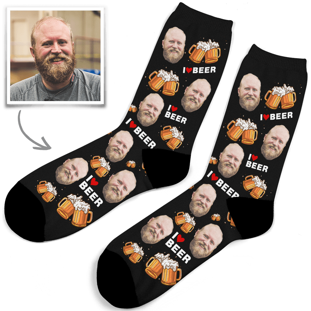 Custom Face Socks Beer Gifts For Beer Drinkers - Image 2