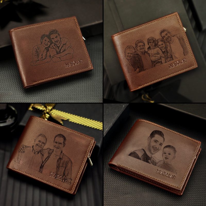 Photo wallets Custom Photo Engraved Wallet Personalized Wallets