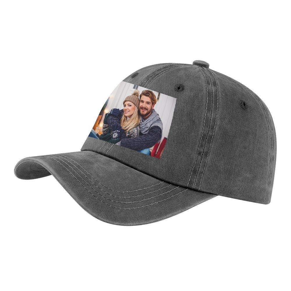 Custom Photo Baseball Cap Valentine's Day Gifts - Grey - Image 2