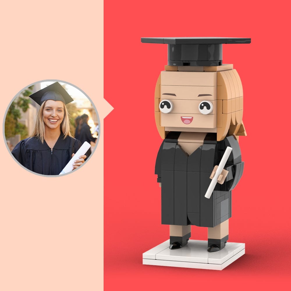 Full Body Customizable 1 Person Custom Brick Figures Graduation Gifts For Girlfriend (Not Assembled)