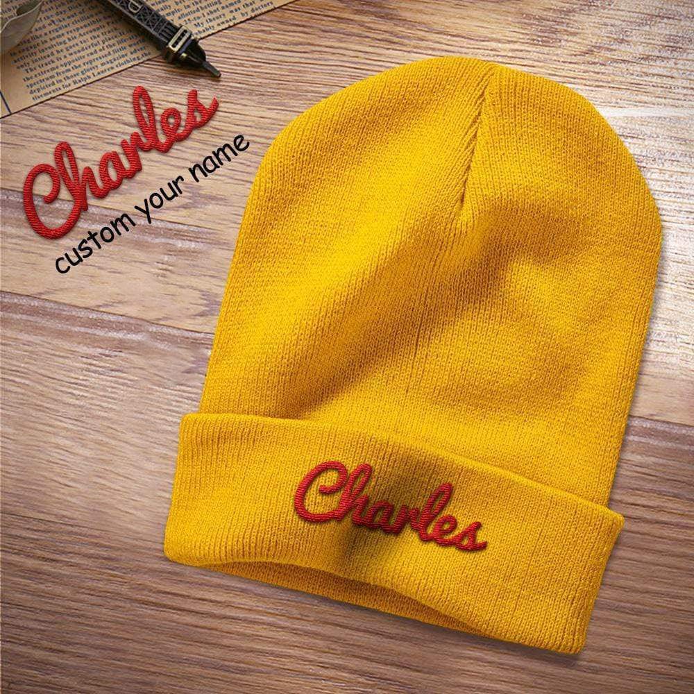 Customize Knitted Hat Custom Embroidery Knitted Hat With Text Gift For Him
