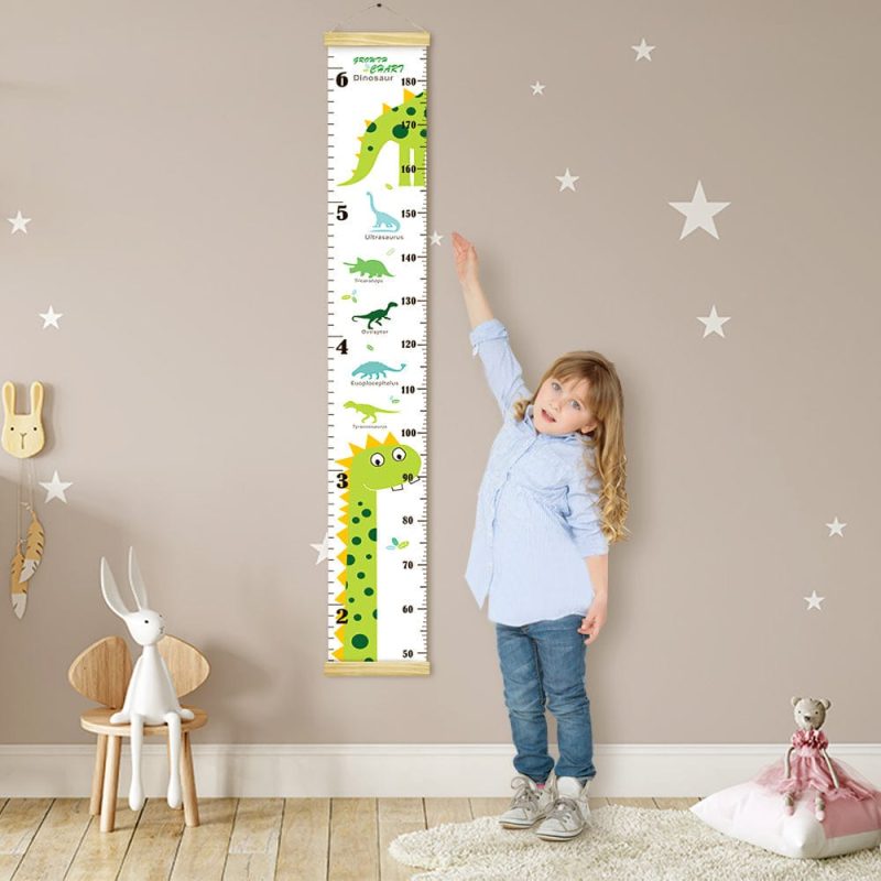 Cute Dinosaur Growth Height Chart New Baby Gift for Boy