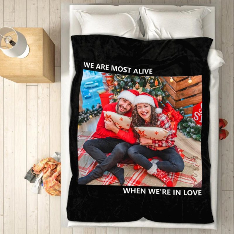 Personalized Blankets with Photo Christmas Gifts