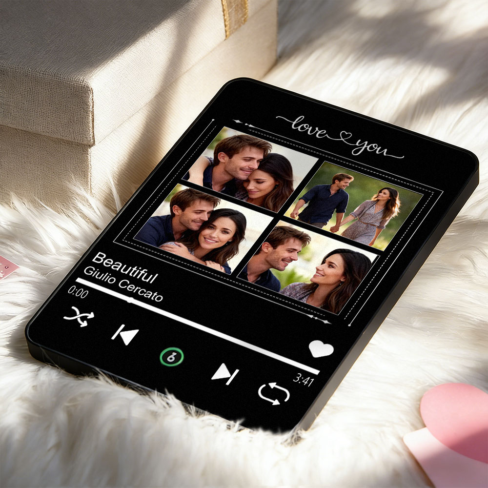 Personalized Gift Song Plaque - Custom Music Photo Frame with Song Playback | Anniversary Birthday Christmas Gift for Couples - Image 3