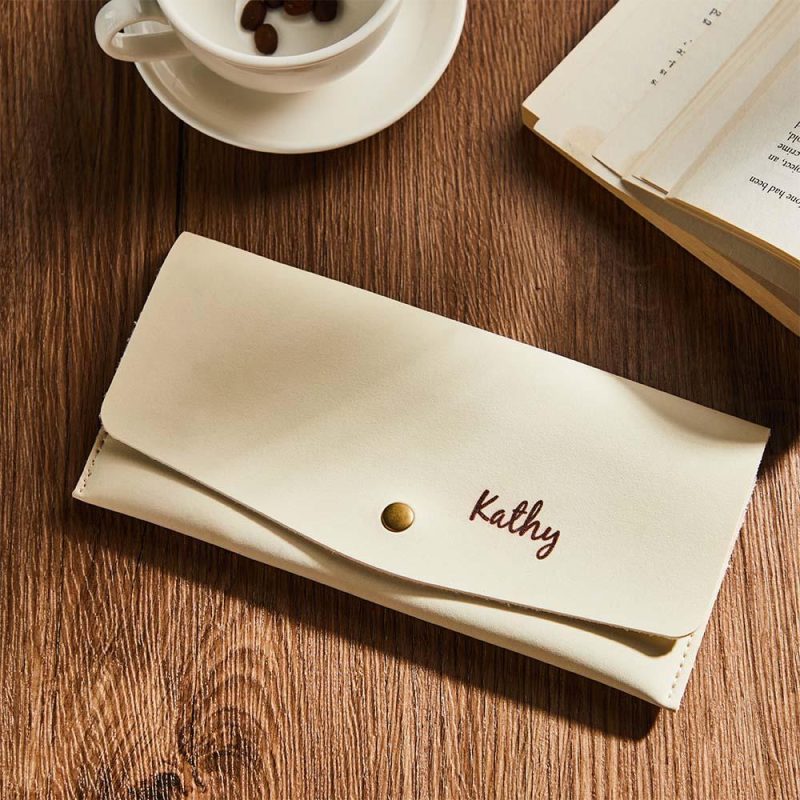 Personalized Bridesmaids Gift Slim Distressed Leather Women’s Wallet leather Purse Wallet Gift for Her