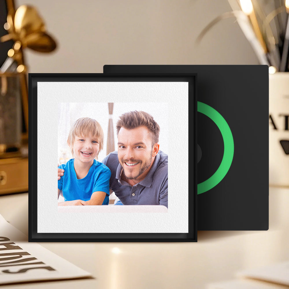 Custom Music & Photo Fridge Magnet Can Customize 1-6 Vinyl and Songs Gift for Father