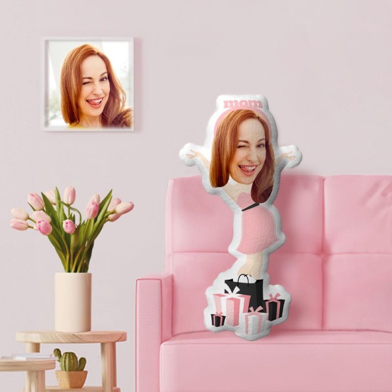 Mother’s Day Pillow Custom Face Minime Throw Pillow First Mothers Day Gifts for Her