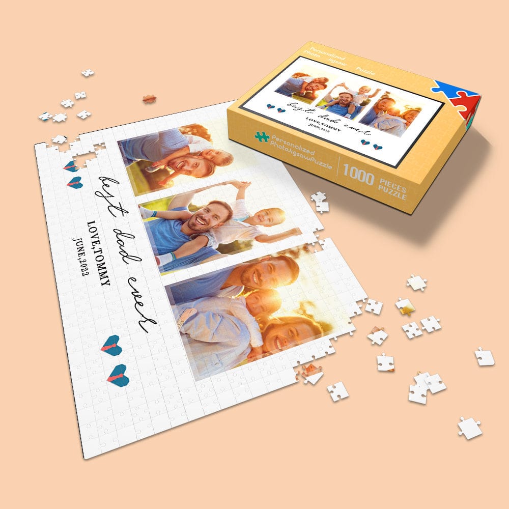 Father's Day Puzzle Custom Jigsaw Puzzle Personalized Photo Puzzle Custom Father's Day Gifts - Image 2