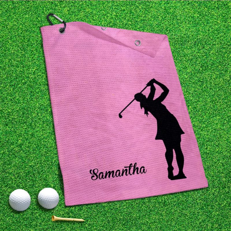 Personalised Golf Towel With Names Golf Gifts for Her