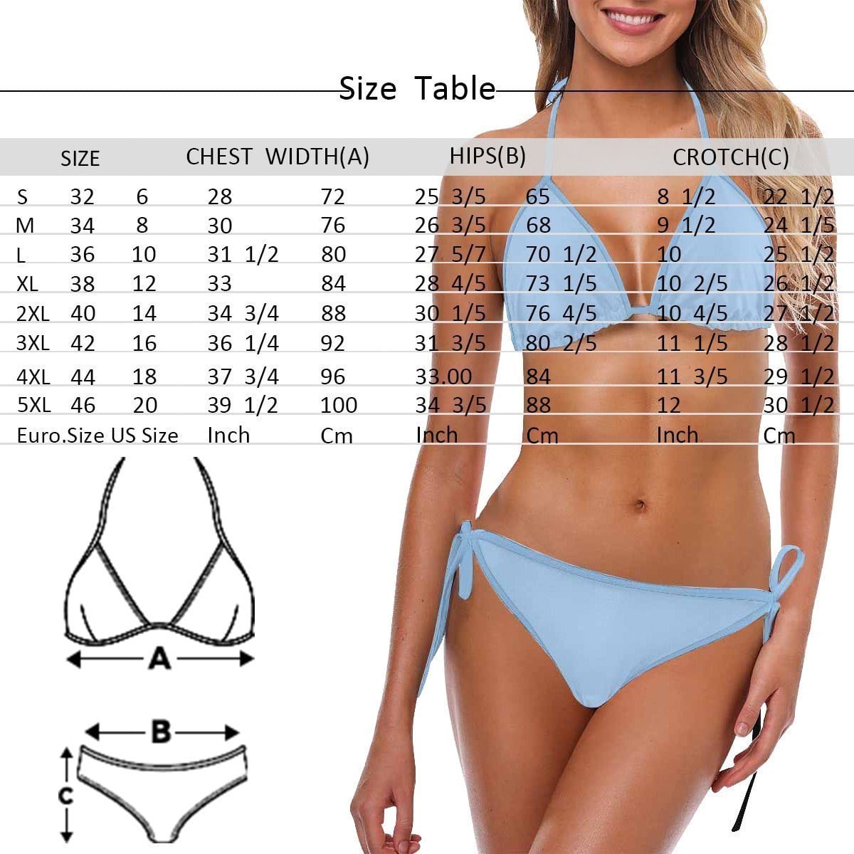 Custom Face Cute Bikini Suit Photo Swimsuit Custom Swimming Suits Valentine's Day Gifts For Girlfriend - Image 2