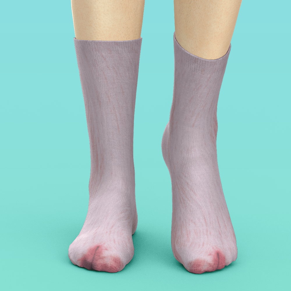 Funny 3D Print Animal Socks Feet Socks Funny Socks Gifts - Pig Feet