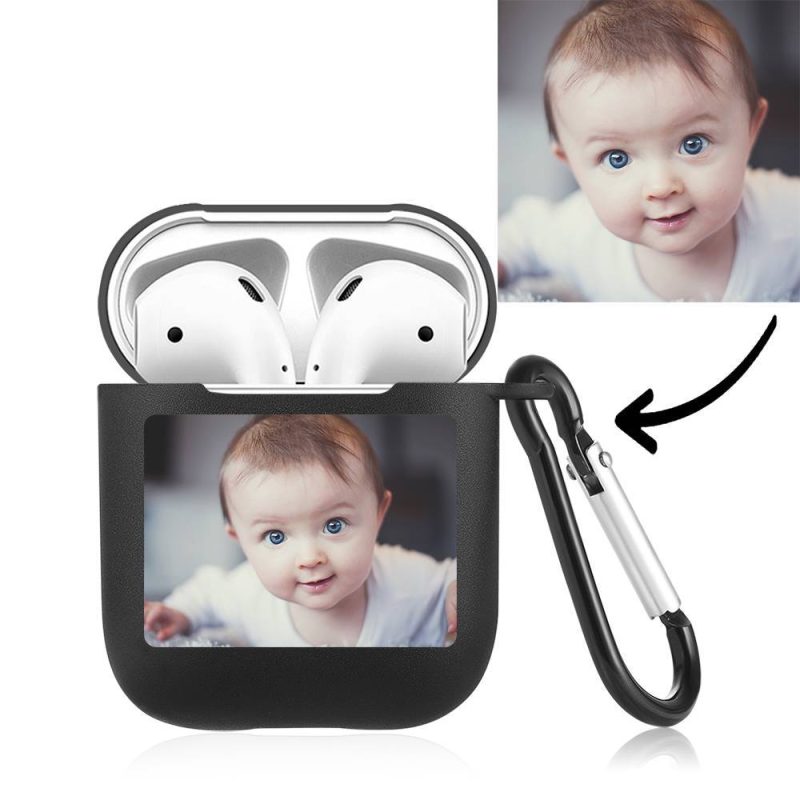 Photo Earphone Case for AirPods Cute Baby – Black
