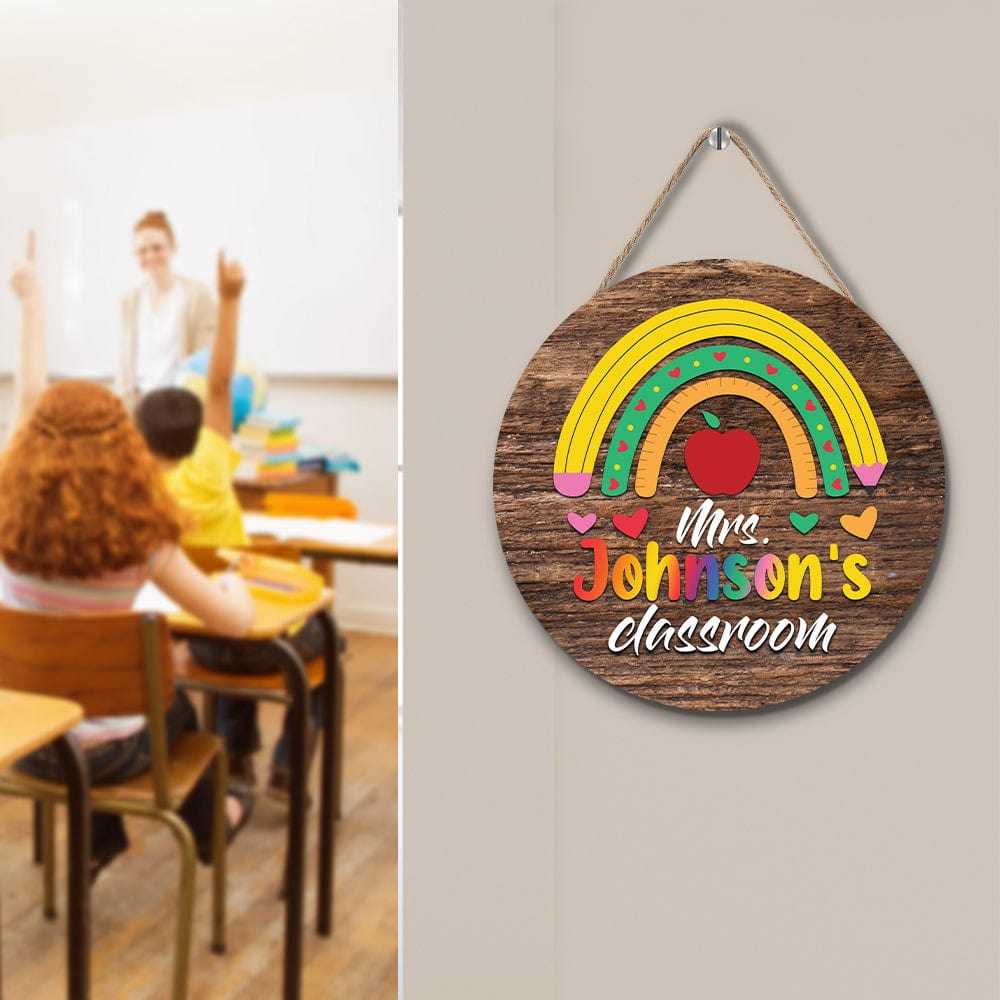 Teacher Appreciation Gifts Custom Teacher Name Sign for Door - Image 3