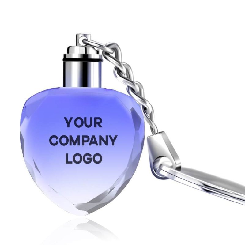 Business Gift Custom Light Keychain – Heart Shape