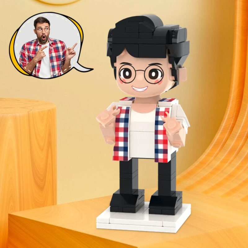 Personalized Full Body Duddu Brick Figures Customizable 1 Person Custom Brick Figures Small Particle Block Toy Brick Me Figures Funny Boy