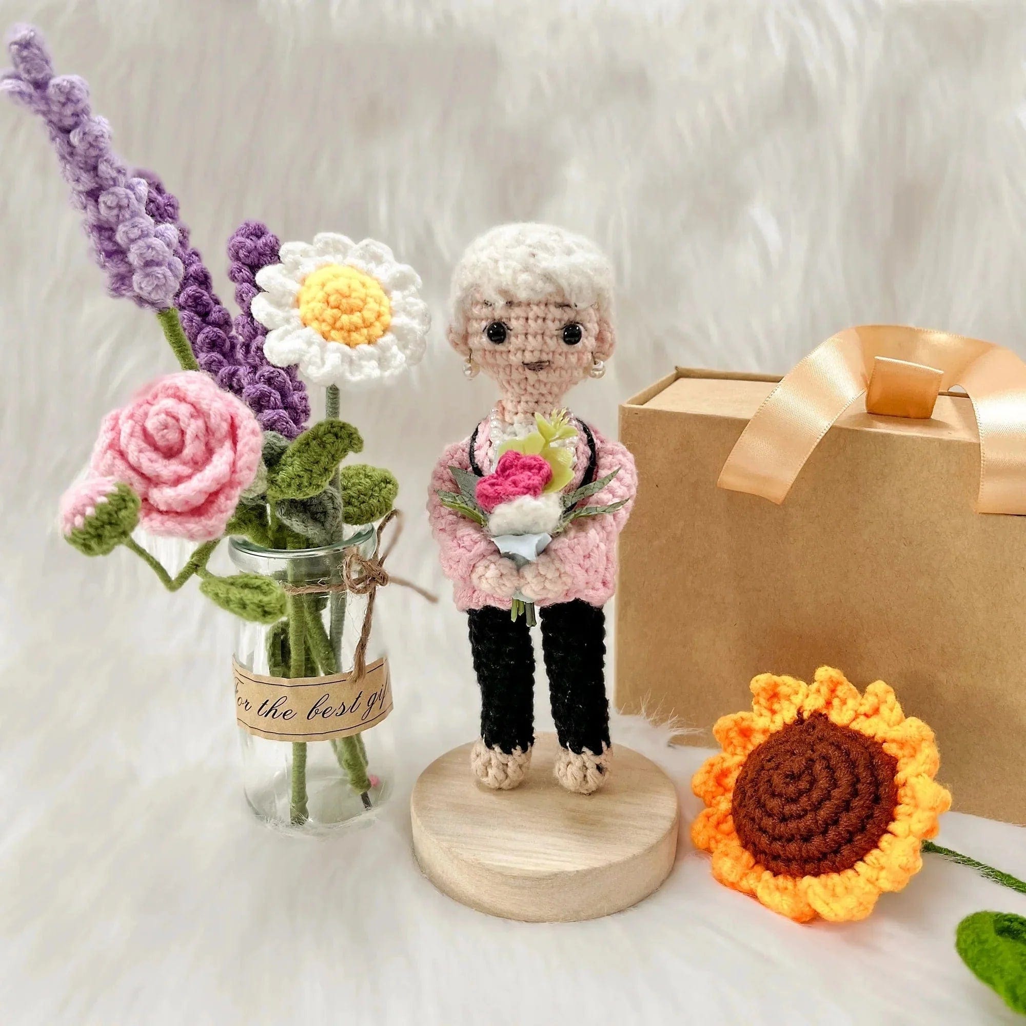 Custom Gifts Custom Crochet Doll Handmade Woven Dolls Gifts for Grandma - Image 2