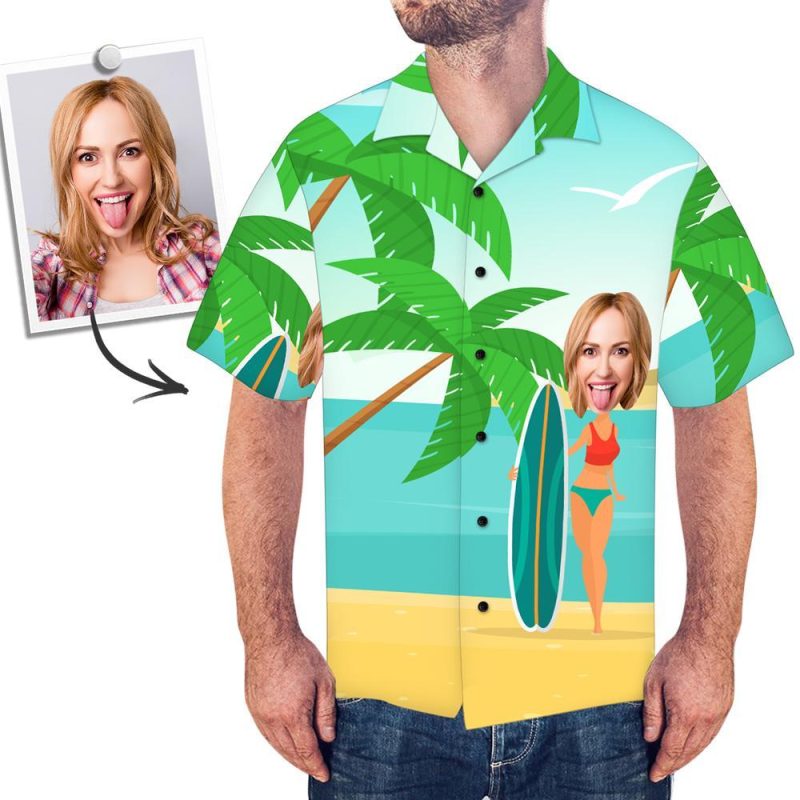 Custom Hawaiian Shirts with Face Gift For Dad Summer Gift