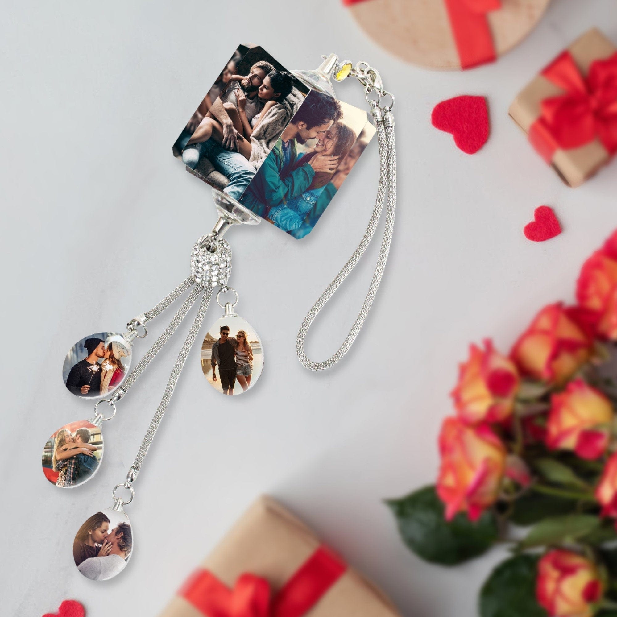 Custom Car Pendant Car Crystal Rearview Mirror Hanging Decorations Annversary Gifts for Him - Image 2