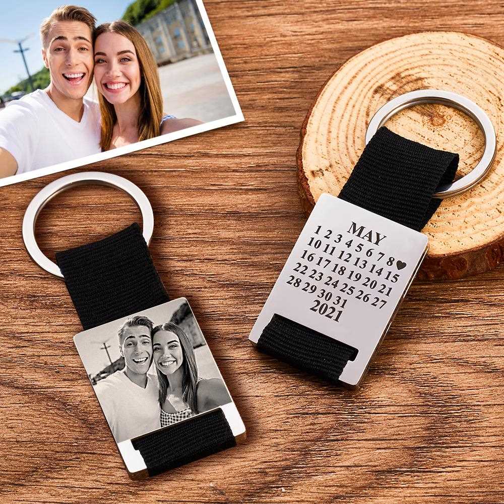 Custom Calendar Keychain Custom Photo Keychain Family Gifts - Image 2