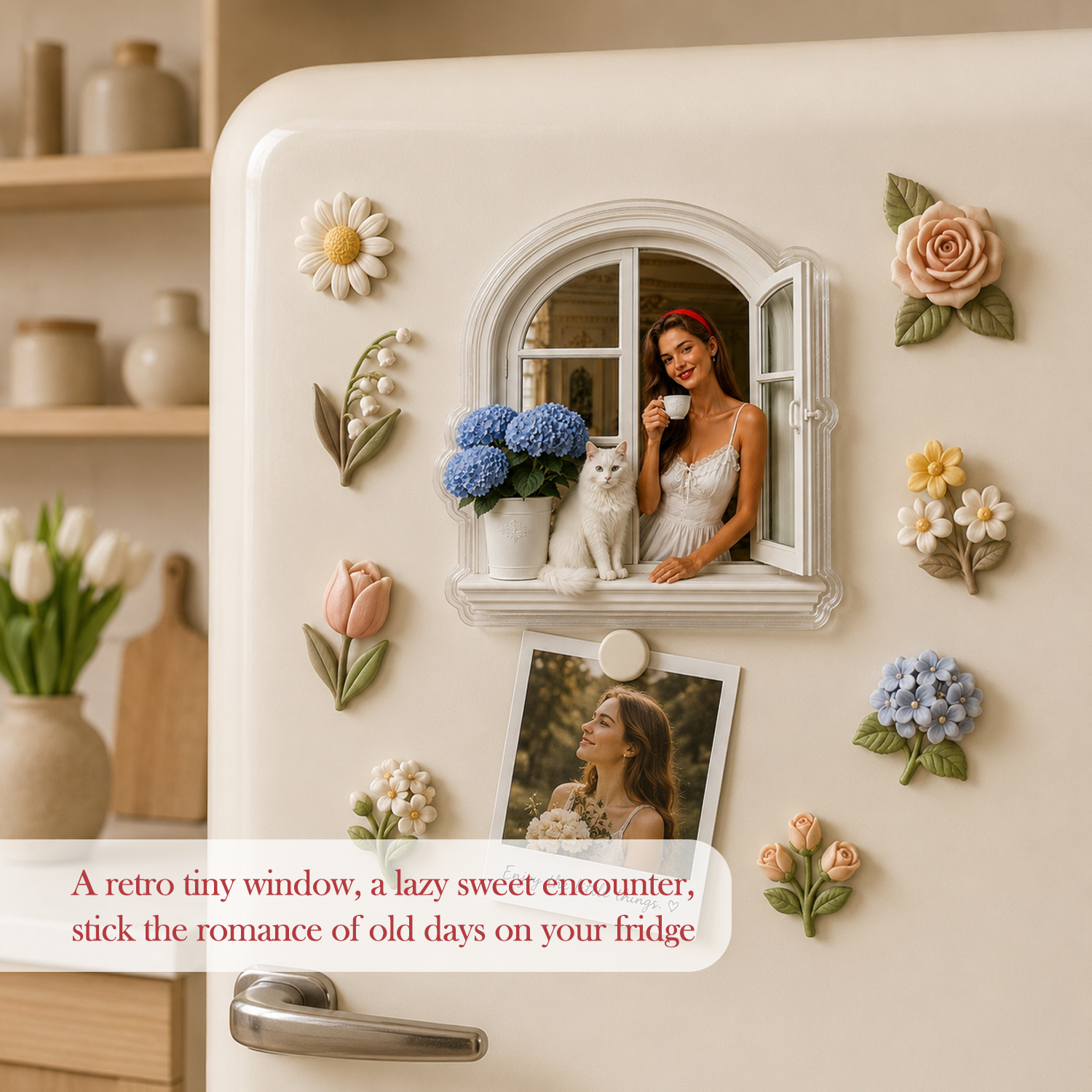 Custom Photo Fridge Magnet Personalized 3D Window Style Acrylic Fridge Magnet 2D Print Featuring You Your Kitten Gift For Pet Lover 7 - Image 2