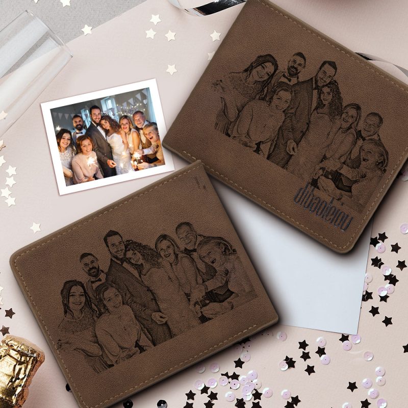 Custom Double-Sided Photo Wallet Personalised Gifts For Family