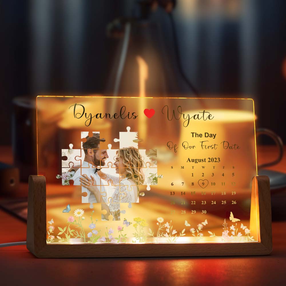 Gift for Her The Day I Found My Missing Piece Light Frame Personalized Gift Wedding Gifts - Image 2