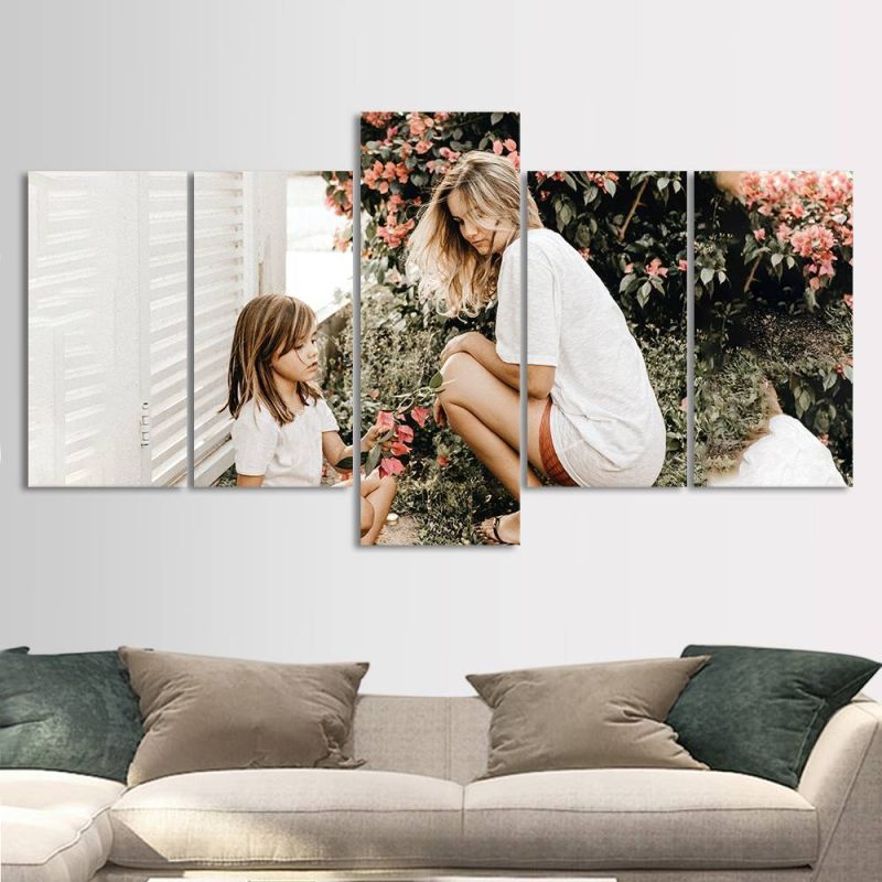Mother’s Day Gift Personalized Canvas Print Family Gift For Mom – 5pcs