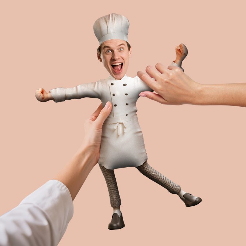 Custom Face Mini Me Keychain/Doll Funny 15/30/50cm Doll Mini Me Gift for Chef