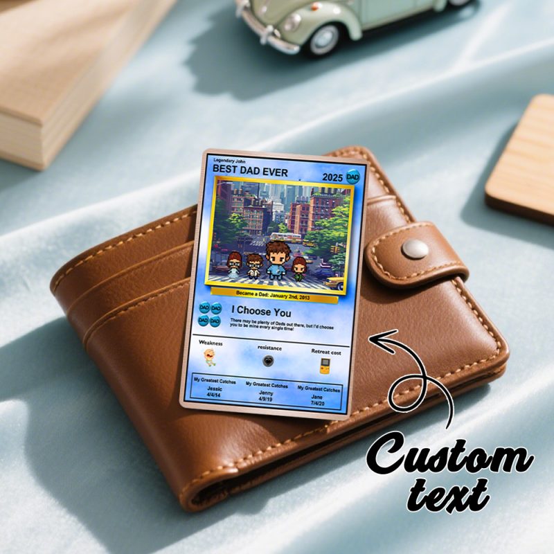 Father’s Day Poke Card, Custom Poke Card Fathers Day Gift For A Poke Lover Metal Cards To Create A Memorable KeepsakeUS