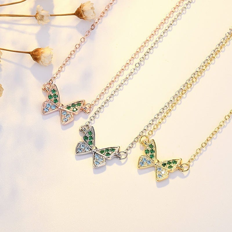 Valentine Butterfly Necklace Romantic Chic Necklace Valentine’s Day Gifts for Her