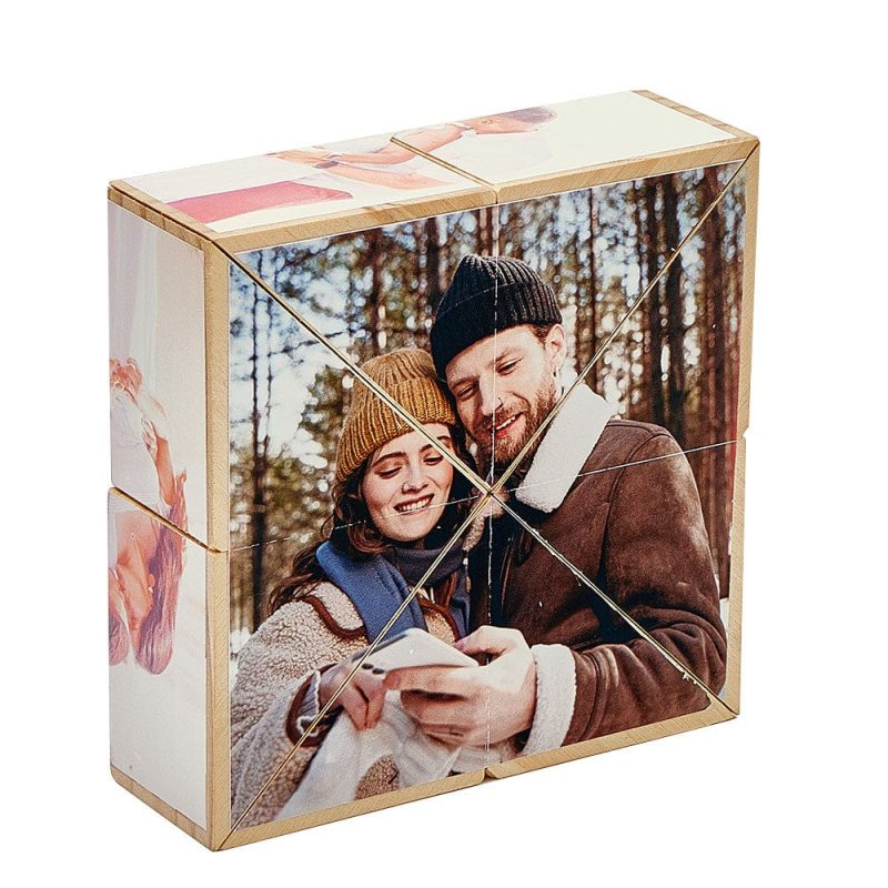 Custom Multiphoto Photo Cube Personalized Home Ornament Photo Cube