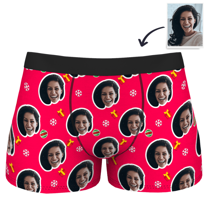 Boxer Brief with Face – Christmas Snow