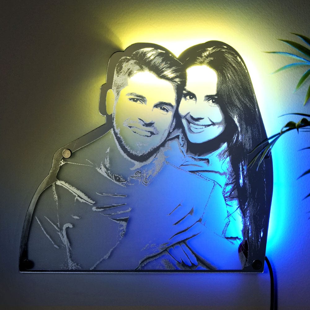 Personalized Portrait Mirror Light Wall Decor Gift - Image 2
