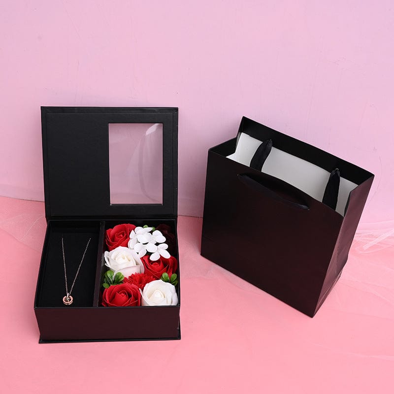 Luxury Gift Box Collapsible Gift Box Handmade Eternal Real Flower Finish Box for Love
