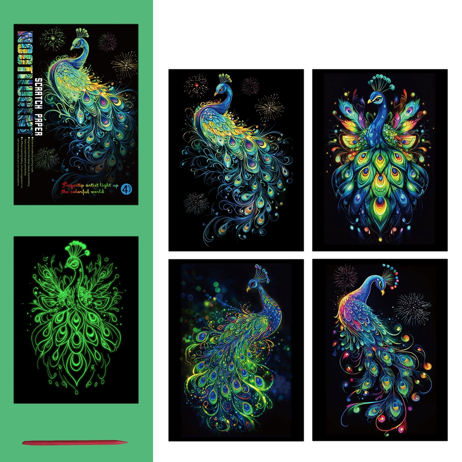 Luminous Scratch-off Paintings Colorful Stress-reducing creative paintings DIY Gifts - Image 2