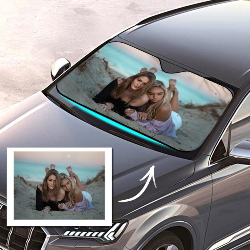 Custom Auto Sun Shade Car Sun Shade Personalized Windshield Car Accessories Friends
