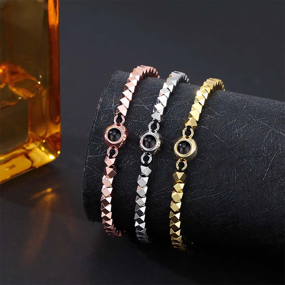 Custom Projection Bracelet Special Shaped Beads Gift for Him - Image 2
